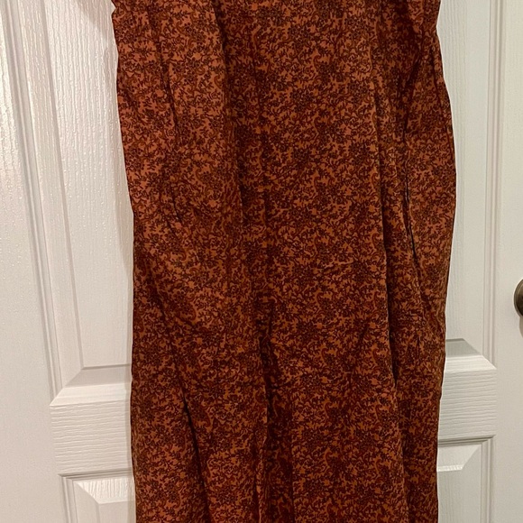 New Natural Life Brown Floral Dress with pockets Large/XLarge size - Picture 6 of 8